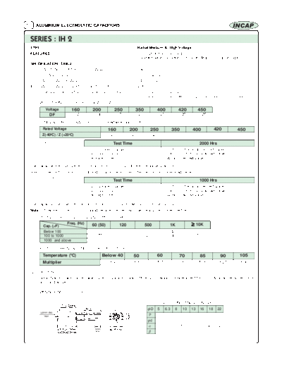 Incap [radial] IH2 Series  . Electronic Components Datasheets Passive components capacitors Incap Incap [radial] IH2 Series.pdf