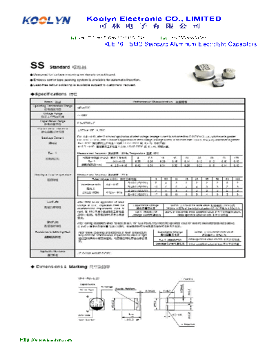 Koolyn [smd] KLE16 Series  . Electronic Components Datasheets Passive components capacitors Koolyn Koolyn [smd] KLE16 Series.pdf