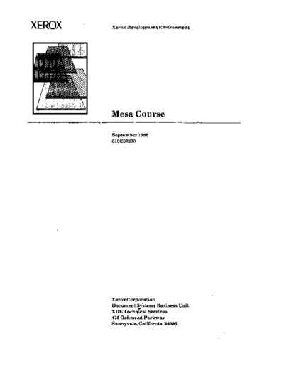 xerox 610E00230 Mesa Course Sep88  xerox sdd xde 610E00230_Mesa_Course_Sep88.pdf