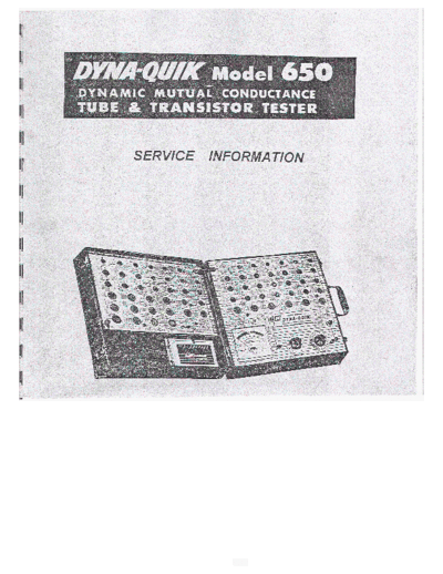 B&K bk model 650 service information  . Rare and Ancient Equipment B&K bk_model_650_service_information.pdf