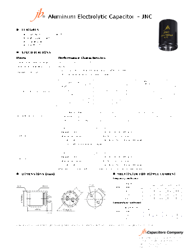 JB Capacitors [Snap-in] JNC Series  . Electronic Components Datasheets Passive components capacitors JB JB Capacitors [Snap-in] JNC Series.pdf