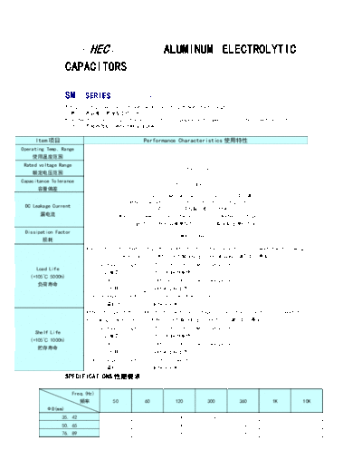 HEC HEC [radial] SM series  . Electronic Components Datasheets Passive components capacitors HEC HEC [radial] SM series.pdf