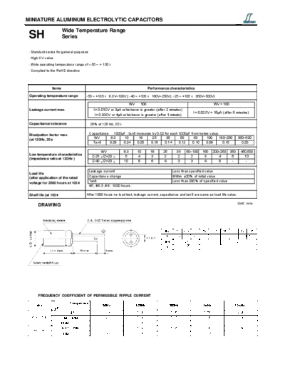 Decon [radial thru-hole] SH Series  . Electronic Components Datasheets Passive components capacitors Decon Decon [radial thru-hole] SH Series.pdf