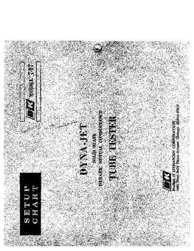 B&K bk model 747 tube setup chart  . Rare and Ancient Equipment B&K bk_model_747_tube_setup_chart.pdf