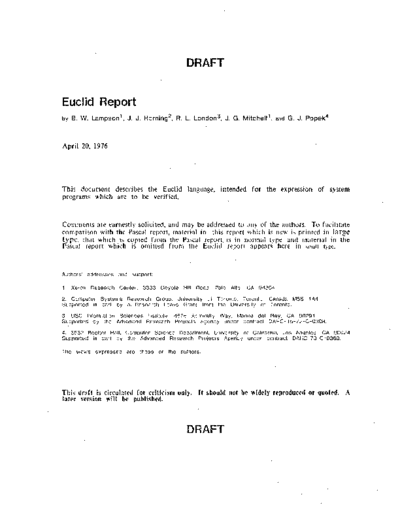 xerox Euclid Report Apr76  xerox parc memos Euclid_Report_Apr76.pdf