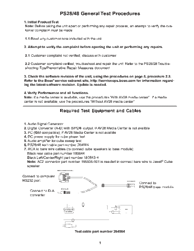 BOSE ps28-48 performance test-afs  BOSE Audio PS18 PS28 PS48 ps28-48 performance test-afs.pdf