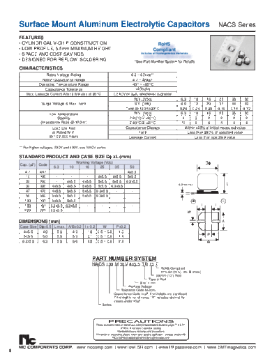 NIC NIC [smd] NACS Series  . Electronic Components Datasheets Passive components capacitors NIC NIC [smd] NACS Series.pdf