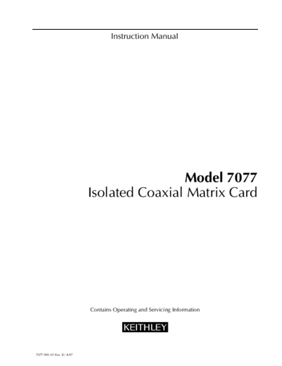 Keithley 7077 901 01B  Keithley 70xx 7077_901_01B.pdf