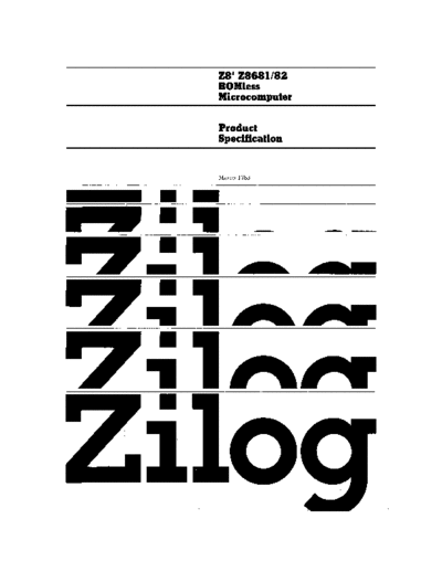 zilog Z8681 Data Sheet Mar83  zilog z8 Z8681_Data_Sheet_Mar83.pdf