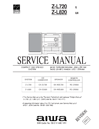 AIWA hfe aiwa z-l720 l820 service revision en  AIWA Audio Z-L720 hfe_aiwa_z-l720_l820_service_revision_en.pdf