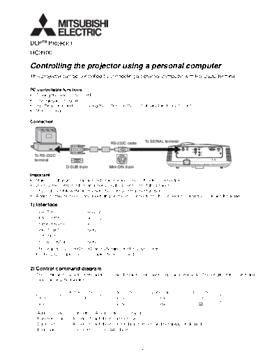 MITSUBISHI PCCONTRL  MITSUBISHI Projector HC-3900 PCCONTRL.pdf