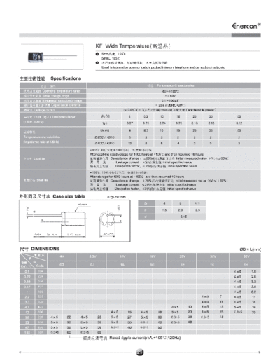 Enercon [radial thru-hole] KF Series  . Electronic Components Datasheets Passive components capacitors Enercon Enercon [radial thru-hole] KF Series.pdf