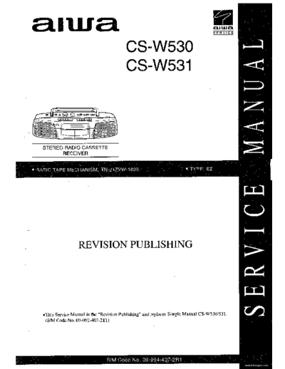 AIWA hfe aiwa cs-w530 w531 service revision en  AIWA Audio CS-W530 hfe_aiwa_cs-w530_w531_service_revision_en.pdf