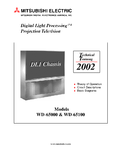 MITSUBISHI dl1 training manual 533  MITSUBISHI Proj TV DL1_Training_Manual dl1_training_manual_533.pdf