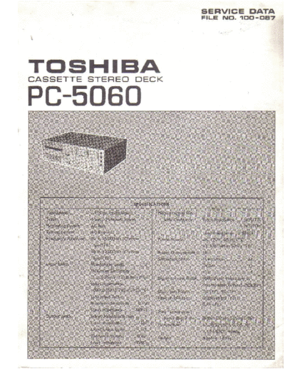 TOSHIBA hfe   pc-5060 service no schematic  TOSHIBA Audio PC-5060 hfe_toshiba_pc-5060_service_no_schematic.pdf