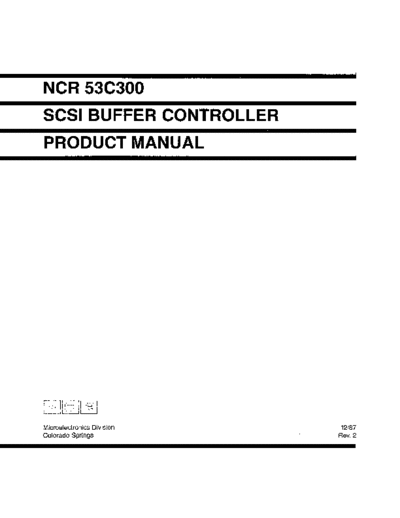 ncr 53C300 SCSI Buffer Controller Product Manual Dec87  ncr scsi 53C300_SCSI_Buffer_Controller_Product_Manual_Dec87.pdf