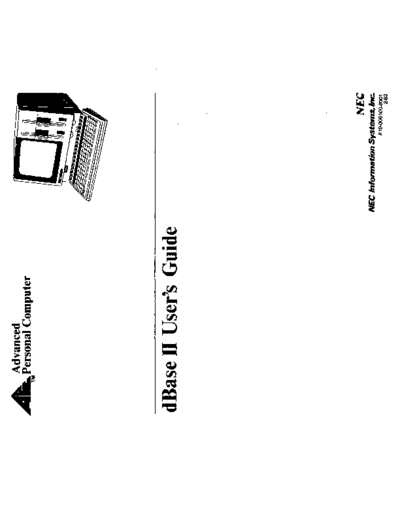 NEC 819-000100-8001 dBASE II Users Guide Feb83  NEC APC 819-000100-8001_dBASE_II_Users_Guide_Feb83.pdf