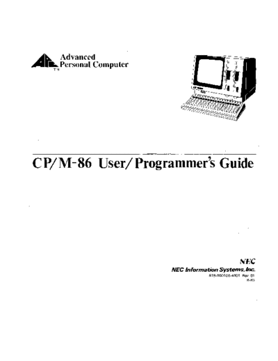 NEC NEC APC CPM86 Programmers Guide Aug83  NEC APC NEC_APC_CPM86_Programmers_Guide_Aug83.pdf
