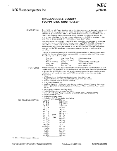 NEC uPD765 Data Sheet Dec78  NEC _dataSheets uPD765_Data_Sheet_Dec78.pdf