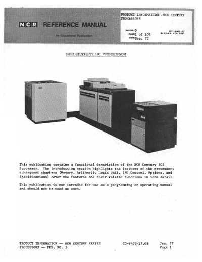 ncr 05 Century101 Jan77  ncr century RM-0141_Vol1_ProcRef_Apr79 05_Century101_Jan77.pdf