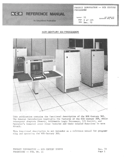 ncr 11 Century300 Dec73  ncr century RM-0141_Vol1_ProcRef_Apr79 11_Century300_Dec73.pdf