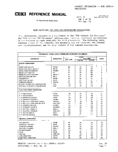 ncr 12 Century251-300hwCmds Jan76  ncr century RM-0141_Vol1_ProcRef_Apr79 12_Century251-300hwCmds_Jan76.pdf