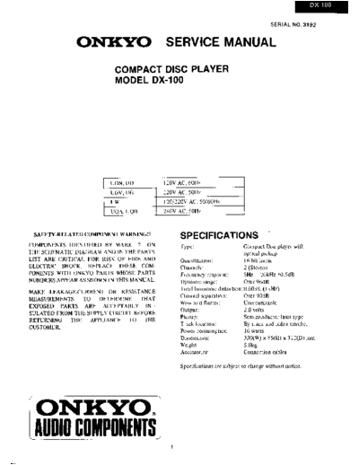 ONKYO dx100sm 180  ONKYO Audio dx100sm_180.pdf