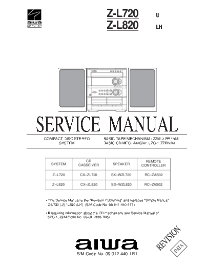 AIWA z-l720 u l820 lh 776  AIWA Audio z-l720_u_l820_lh_776.pdf