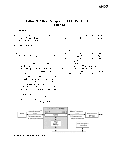 AMD AMD-8151 HyperTransport AGP3.0 Graphics Tunnel Datasheet. [rev.3.03]  AMD _Chips & Cores AMD-8151 HyperTransport AGP3.0 Graphics Tunnel Datasheet. [rev.3.03].pdf