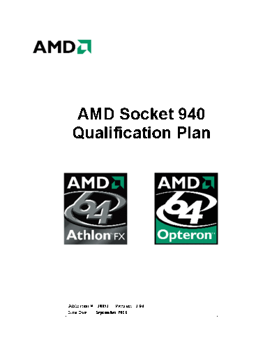 AMD AMD Socket 940 Qualification Plan. [rev.3.04].[2003-09]  AMD _Sockets AMD Socket 940 Qualification Plan. [rev.3.04].[2003-09].pdf