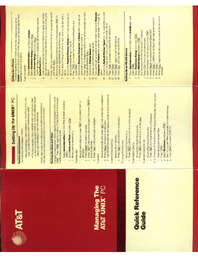 AT&T L-244658-1 Managing the UNIX PC Quick Reference 1986  AT&T 3b1 L-244658-1_Managing_the_UNIX_PC_Quick_Reference_1986.pdf