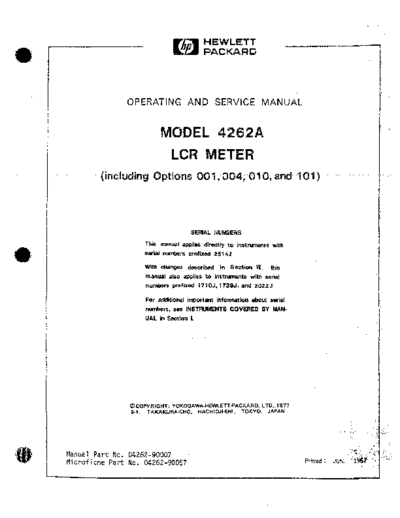 Agilent HP 4262A Operating  Agilent 4262A HP_4262A_Operating.pdf