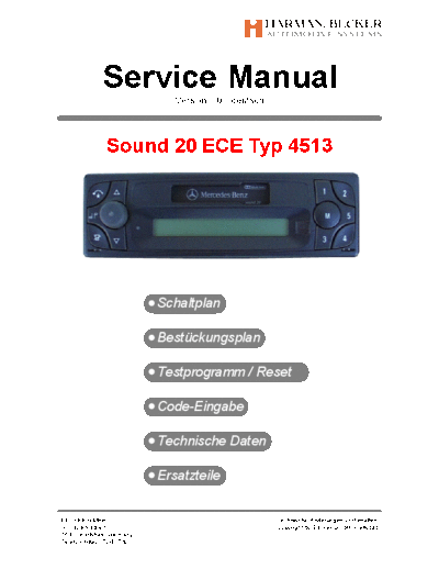 BECKER becker sound-20 ece typ be4513  BECKER SOUND-20 ECE TYP BE4513 becker_sound-20_ece_typ_be4513.pdf