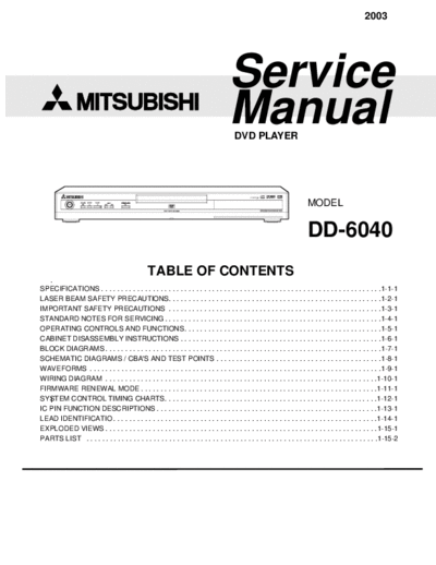 MITSUBISHI hfe mitsubishi dd-6040 service en  MITSUBISHI Audio DD-6040 hfe_mitsubishi_dd-6040_service_en.pdf