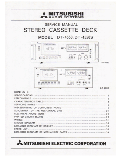 MITSUBISHI hfe   dt-4550 service en  MITSUBISHI Audio DT-4550 hfe_mitsubishi_dt-4550_service_en.pdf