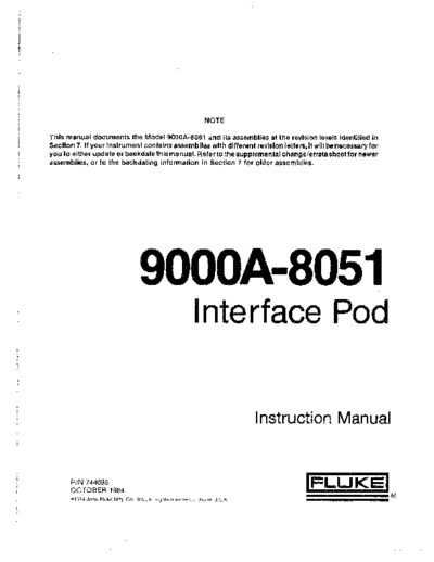 Fluke FLUKE 9000A-8051 Instruction  Fluke 9000A FLUKE 9000A-8051 Instruction.pdf