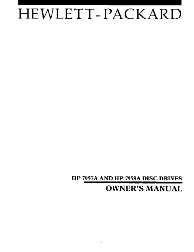 HP 07957-90901 7957A 7958A Owners Manual Nov86  HP disc 07957-90901_7957A_7958A_Owners_Manual_Nov86.pdf