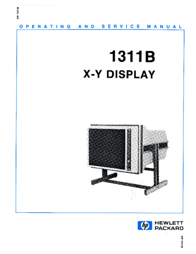 HP 01311-90907 1311B Display Operating and Service Manual Feb80  HP graphics 01311-90907_1311B_Display_Operating_and_Service_Manual_Feb80.pdf
