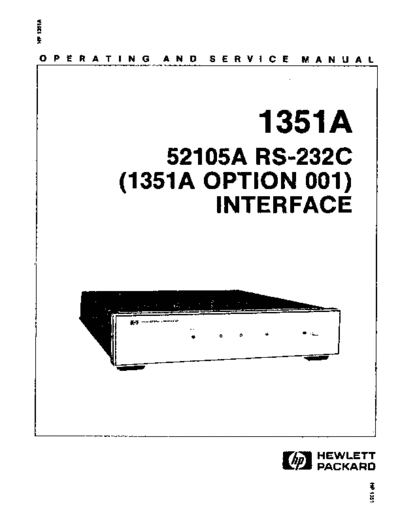 HP 52105-90902 1351A RS232 Nov81  HP graphics 52105-90902_1351A_RS232_Nov81.pdf
