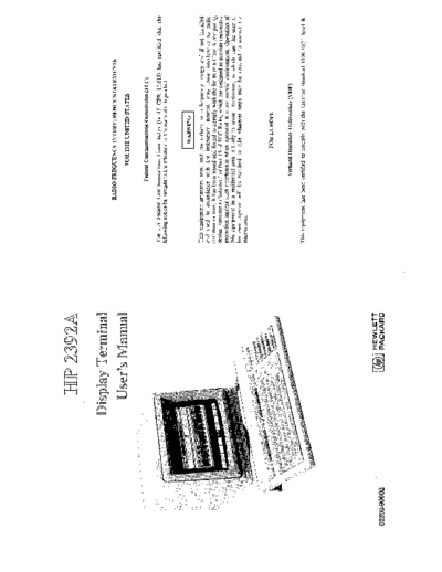 HP 02390-90002 2392A Display Terminal Users Manual Apr1984  HP terminal 02390-90002_2392A_Display_Terminal_Users_Manual_Apr1984.pdf