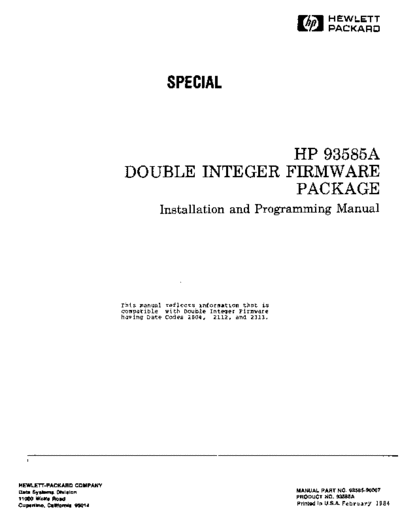 HP 93585-90007 Double Integer Firmware Feb84  HP 1000 93585-90007_Double_Integer_Firmware_Feb84.pdf
