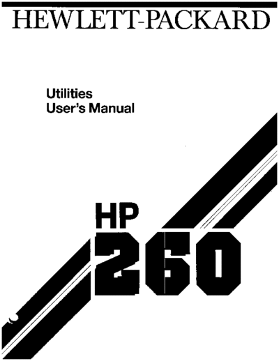 HP 45261-90061 HP260 Utils Jan90  HP 260 45261-90061_HP260_Utils_Jan90.pdf