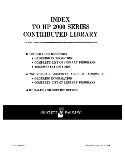 HP 5952-4369 Index To HP 2000 Series Contributed Library Jul74  HP 2000TSB 5952-4369_Index_To_HP_2000_Series_Contributed_Library_Jul74.pdf