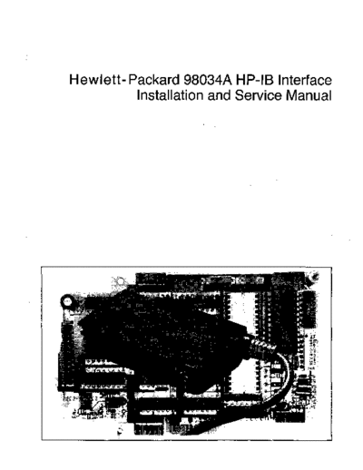 HP 98034-90000 hpibIntf May79  HP 98xx 98034-90000_hpibIntf_May79.pdf