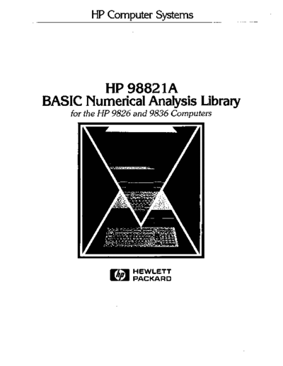 HP 98821-13111 NumericalAnalysisLibrary Apr82  HP 9000_200 98821-13111_NumericalAnalysisLibrary_Apr82.pdf