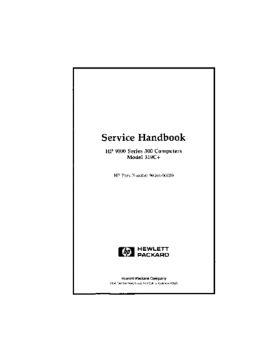 HP 98564-90039 Series 300 Model 319C+ Service Handbook Nov87  HP 9000_300 98564-90039_Series_300_Model_319C+_Service_Handbook_Nov87.pdf
