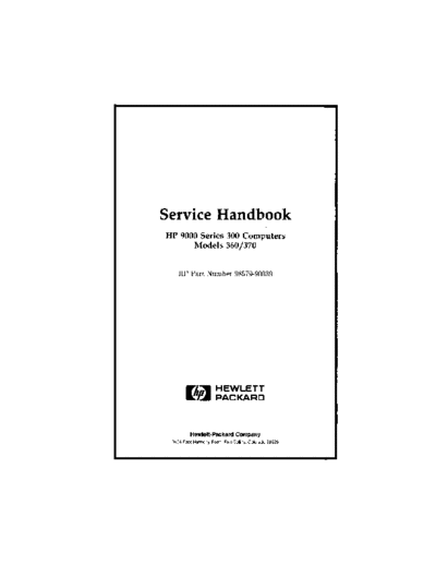 HP 98579-90039 Series 300 Models 360 370 Service Handbook Jun88  HP 9000_300 98579-90039_Series_300_Models_360_370_Service_Handbook_Jun88.pdf