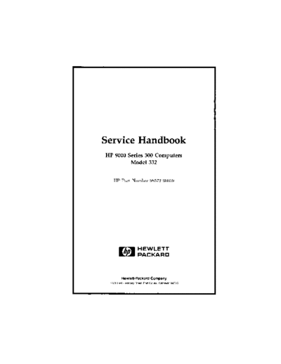 HP 98572-90039 Series 300 Model 332 Service Handbook Feb89  HP 9000_300 98572-90039_Series_300_Model_332_Service_Handbook_Feb89.pdf