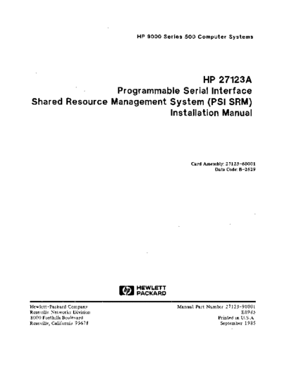 HP 27123-90001 27123A PSI SRM Installation Sep85  HP 9000_cio 27123-90001_27123A_PSI_SRM_Installation_Sep85.pdf