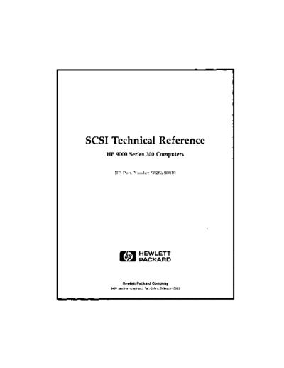 HP 98265-90010 SCSI Technical Reference May88  HP 9000_dio 98265-90010_SCSI_Technical_Reference_May88.pdf